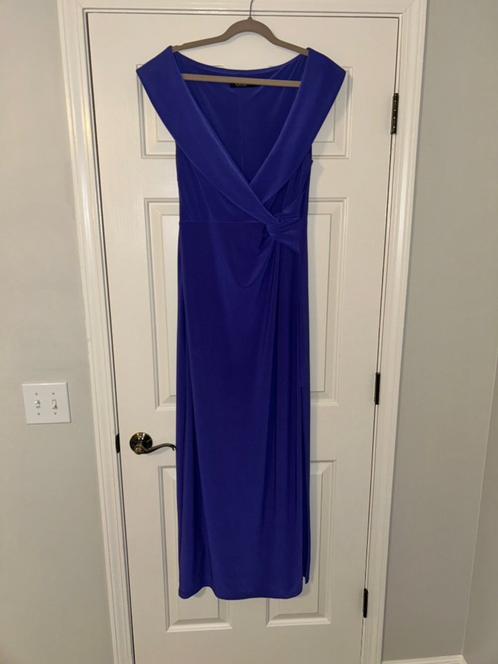 Ralph Lauren Dress Sz 12 Women Wedding Formal Purple Comfortable Maxi - Picture 2 of 6